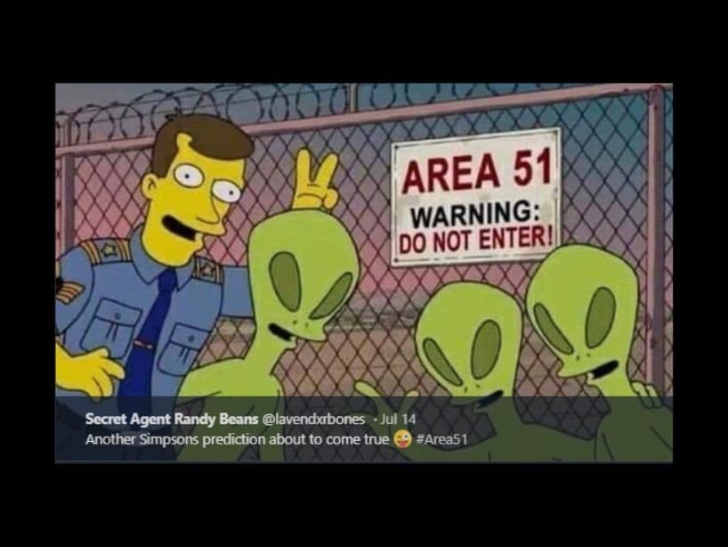 Los positivos imaginan que tras la invasión, la predicción de Los Simpson ser hará realidad y los humanos convivirán con los aliens.