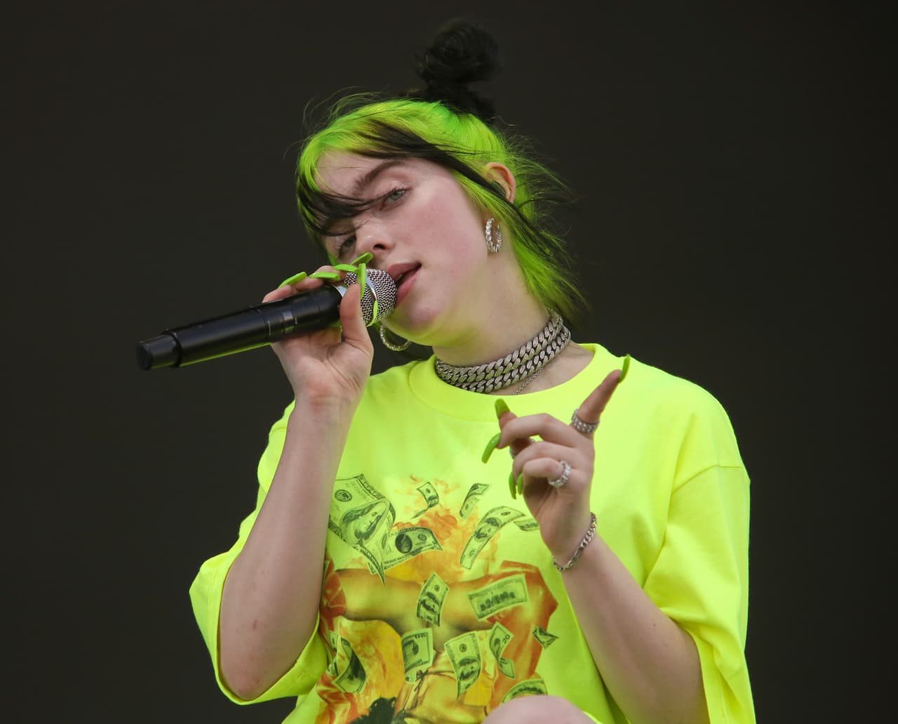 Billie Eilish performs during the first weekend of the Austin City Limits Music Festival in Zilker Park on Saturday, Oct. 5, 2019, in Austin, Texas. (Photo by Jack Plunkett/Invision/AP)